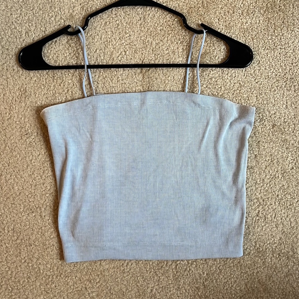 Baby blue American Eagle crop tank size US L